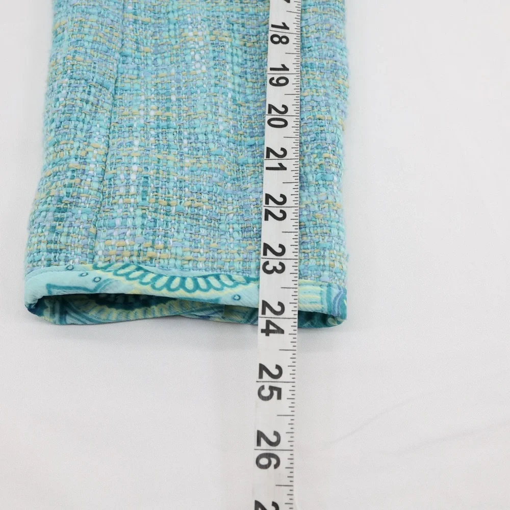 Norton McNaughton Vintage Blue Tweed Blazer Professional Coastal Grandmother 14‎